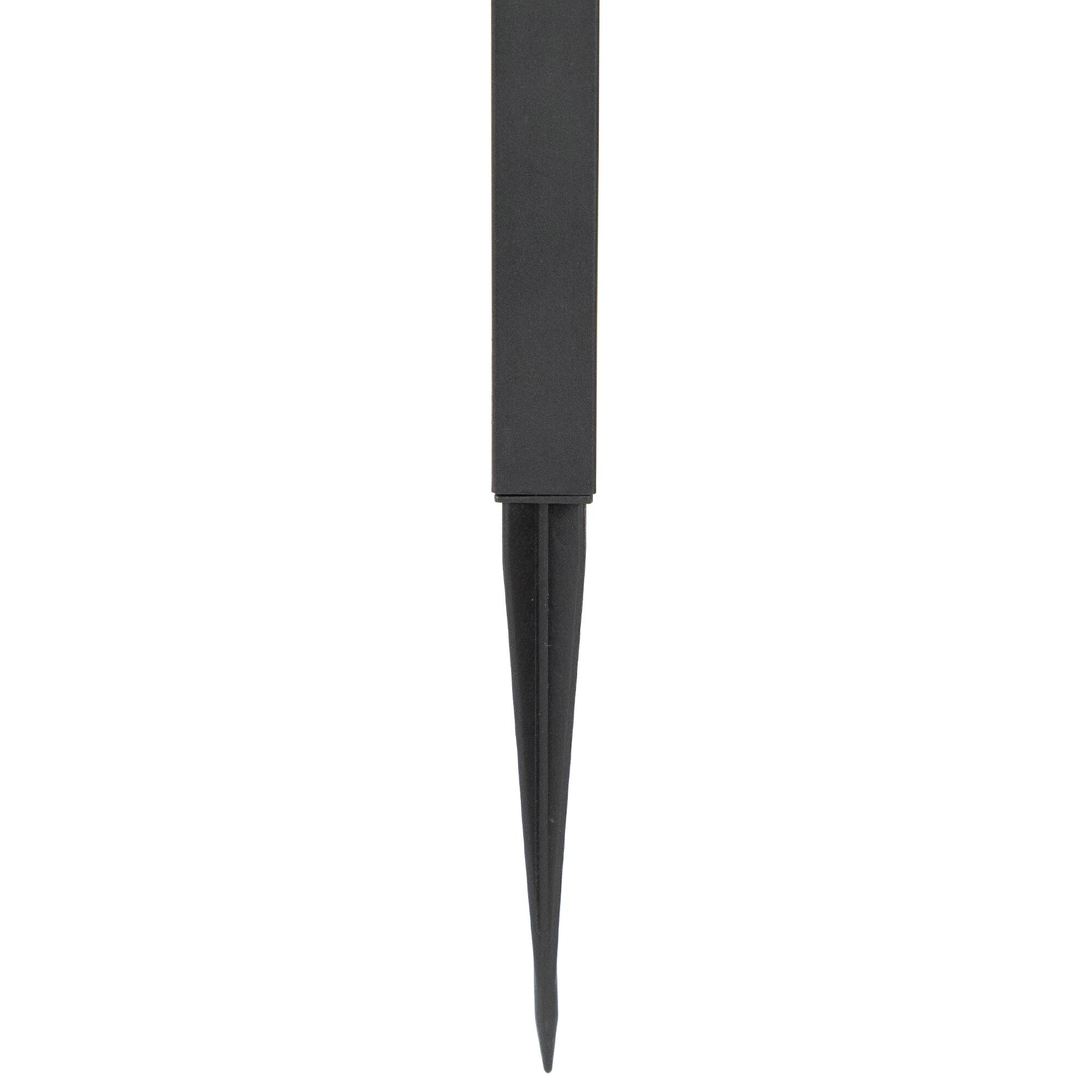 14.25" Black Lantern Style Solar Powered LED Pathway Markers, 8ct.